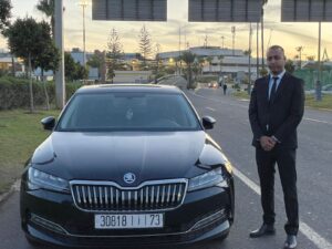 Professional driver for a VIP airport shuttle service in Morocco